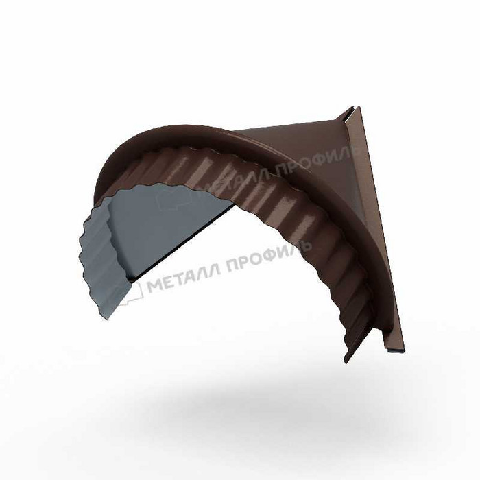 Заглушка конька круглого конусная (ПЭ-01-9002-0.5)